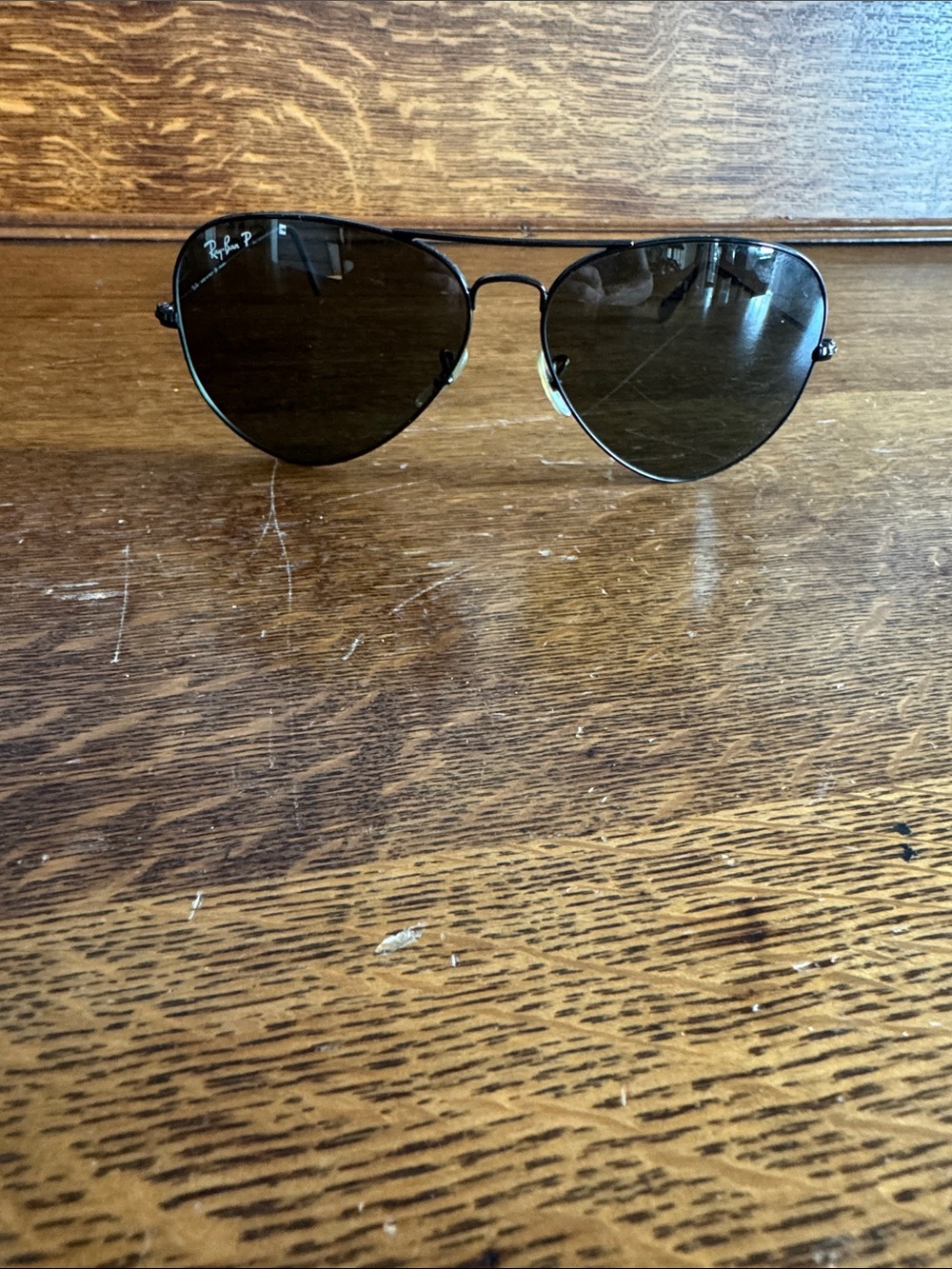 Ray-Ban Black Aviator Sunglasses with Black Case size 62 - Picture 5 of 6